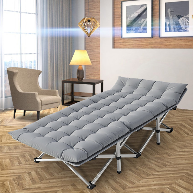 ShangQuan WuLiu Double Layer Stripes Folding Sleeping Bed With Pearl Cotton Pad Cot & Reviews